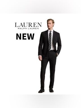 Lauren Ralph Lauren Men’s Black Two-Piece Suit 46R (W-40x30)